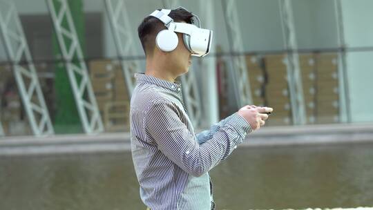 VR虚拟现实元宇宙游戏体验视频素材模板下载