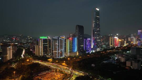 深圳 深圳夜景 夜景 航拍 科技园