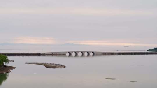 苏州太湖西山景区岛屿桥梁航拍视频素材模板下载