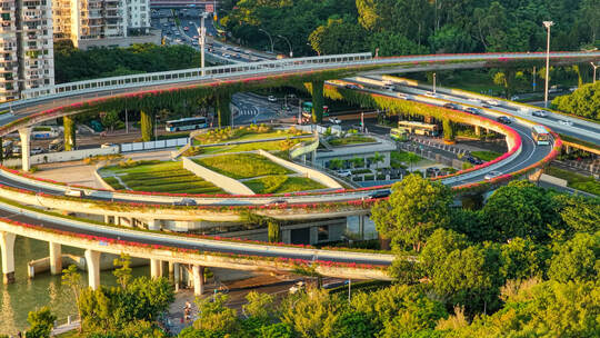 厦门城市交通公交brt高架桥