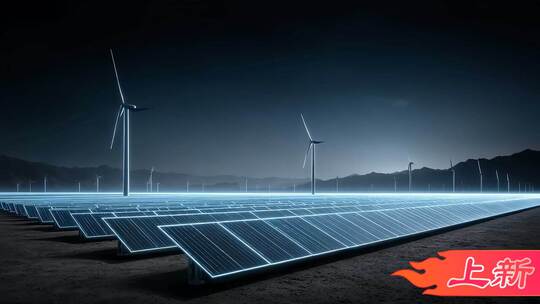 风车发电绿色能源科技未来可持续发展