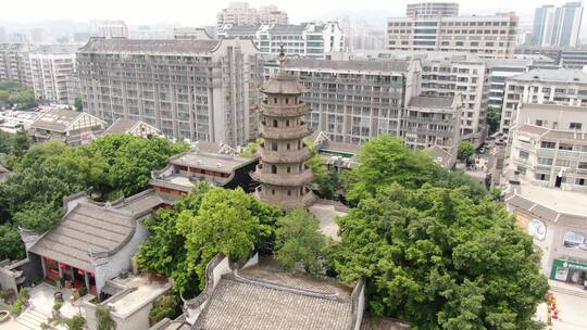 航拍福建福州城市风光地标建筑