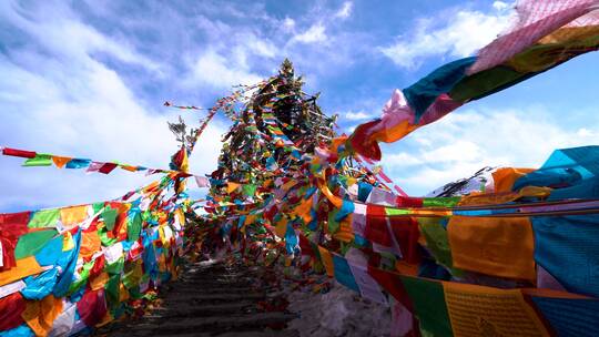 4K折多山经幡实拍1