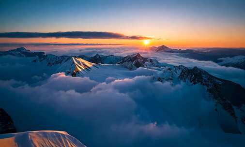 长白山 夕阳