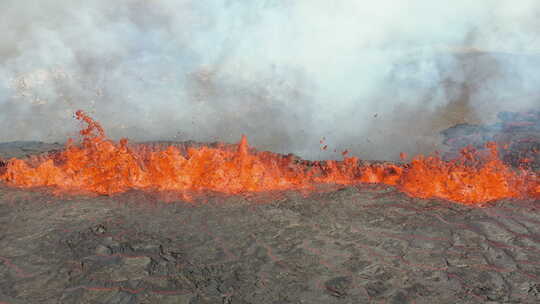 冰岛Fagradalsfjall火山喷发