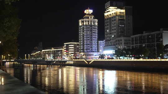 文成县河流夜景