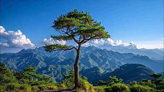 泰山风景泰山日出泰山云海航拍风光ai素材