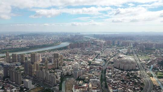 泉州市区大景航拍鲤城区丰泽区晋江全景