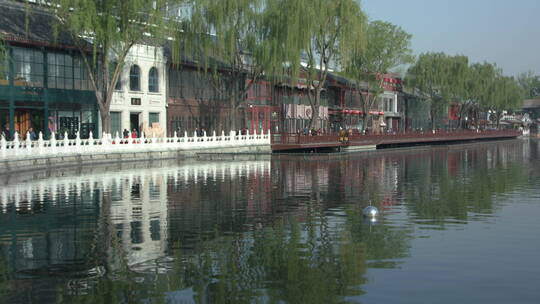 北京什刹海景色可调色风景旅游