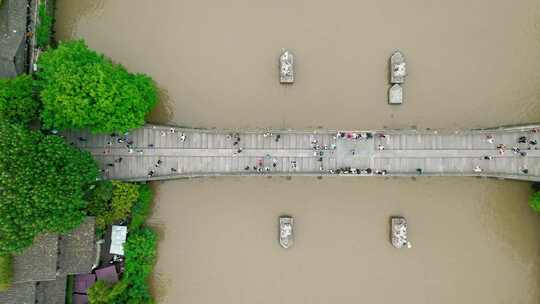 杭州_京杭大运河_拱宸桥航拍003视频素材模板下载