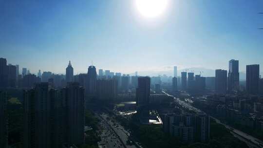 城市交通深圳高楼建筑视频素材模板下载