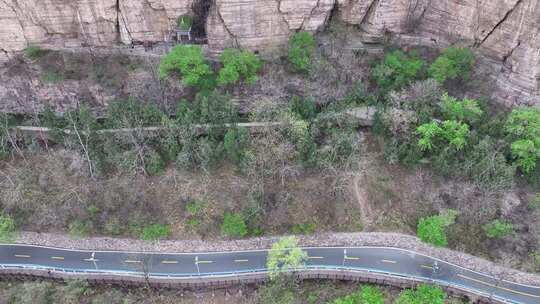 河南省安阳市林州红旗渠青年洞航拍