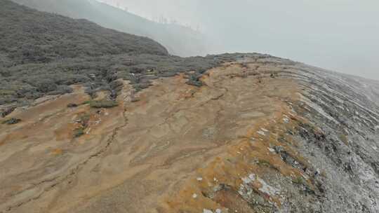 Ijen，火山，烟雾，岩石