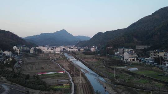 大山山区村落航拍