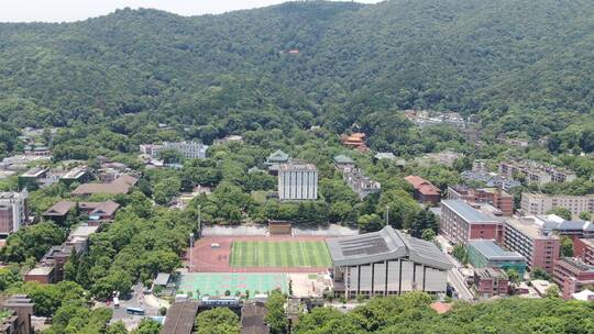 航拍湖南岳麓山大学城