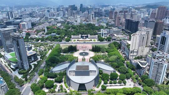 福州五一广场航拍于山风景区于山堂城市风景