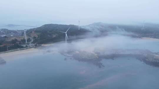 平潭岛航拍风车云海