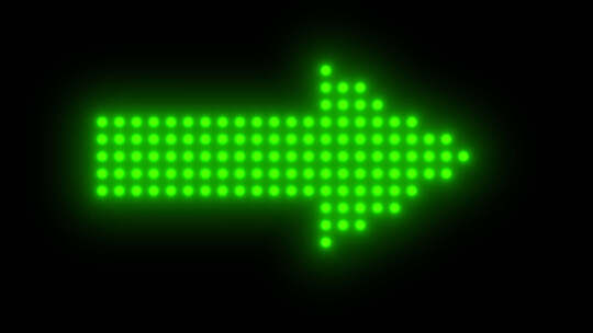 绿色箭头闪烁视频素材模板下载