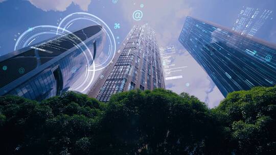 科技智慧城市，互联网5G大数据4k视频视频素材模板下载