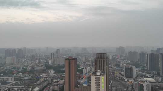 四川德阳大景德阳城市风光航拍