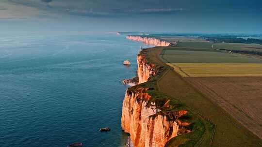 Etretat，诺曼底，海岸，海