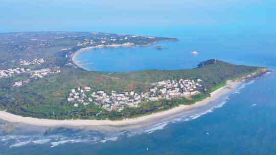 海岛风光全景岛屿海湾海岸线