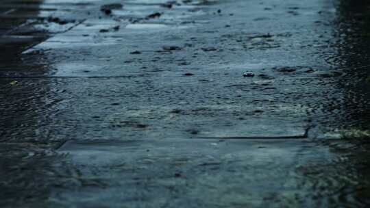 暴雨雨滴梅雨季节视频素材模板下载