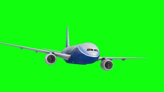 绿幕飞机飞过 飞机通道素材