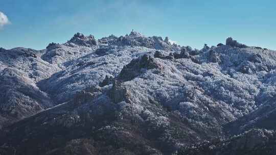 青岛崂山雪景雾凇