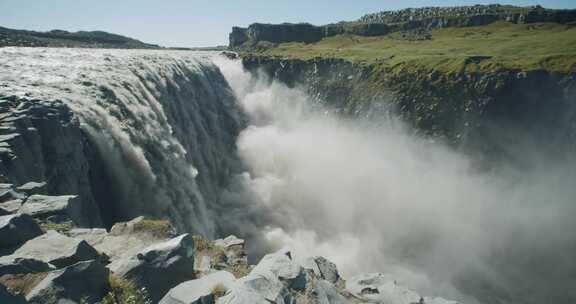 Dettifoss，瀑布，冰岛，喷雾