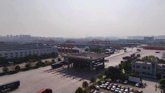 重庆西部物流园团结村站航拍延时4K