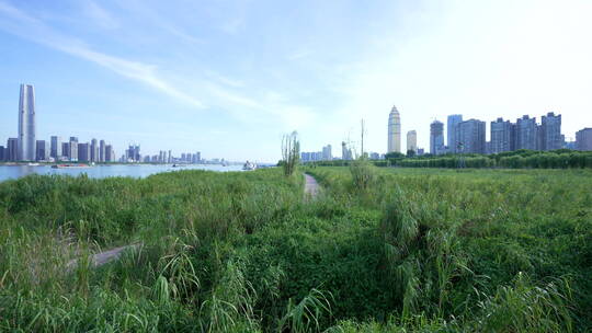 武汉江岸区汉口江滩风景