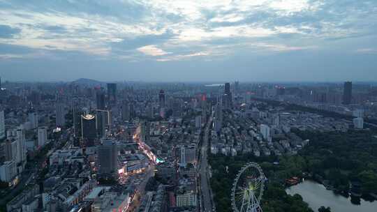 航拍安徽合肥老城区合肥大景