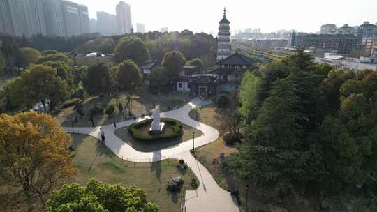 春日的安徽省合肥市徽园景区风光