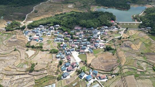 南方丘陵乡村农业种植农田航拍