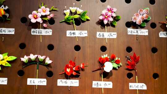 中国非物质文化遗产-绒花工艺展示