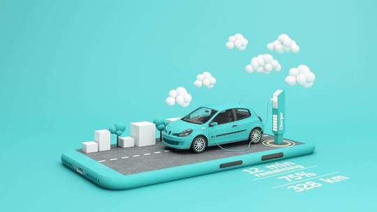 新能源汽车充电主题概念