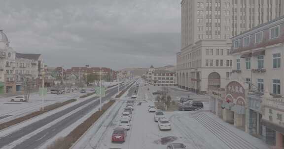 阿尔山冬季第一场雪航拍