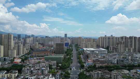 航拍江西赣州大景赣州城市天际线