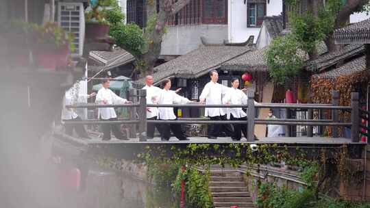 打太极晨练 中华武术中国功夫