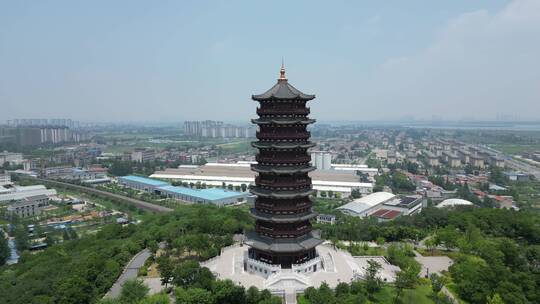 湖北襄阳岘首山文化旅游景区航拍