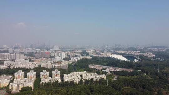 广州大学城城市风光航拍