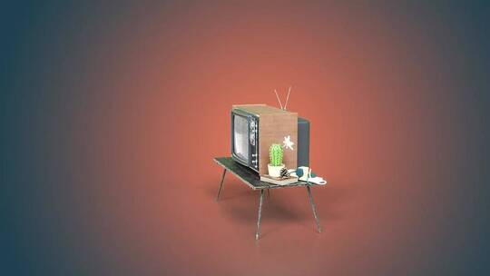 老式电视标题logo展示开场预告片电影AE模板