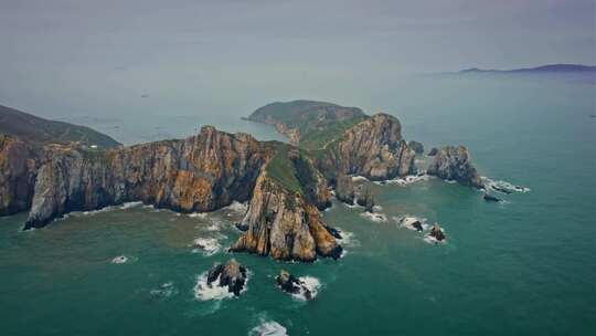 高清实拍福建霞浦四礵列岛大海岛屿