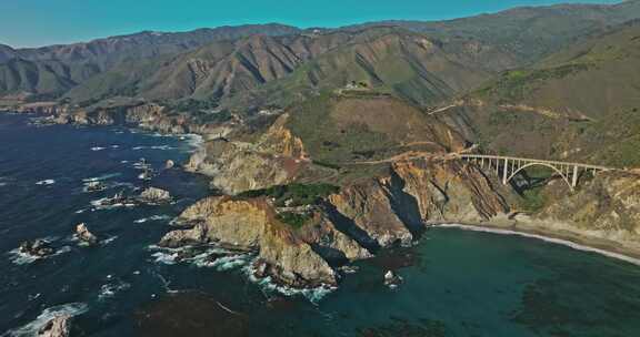 海岸，海，海滩，无人机