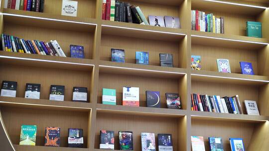 书架咖啡厅书架家里书架书房书架客厅书架视频素材模板下载