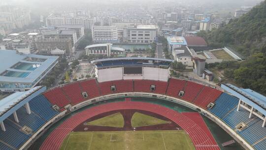 航拍广西桂林旅游景点城市地标建筑