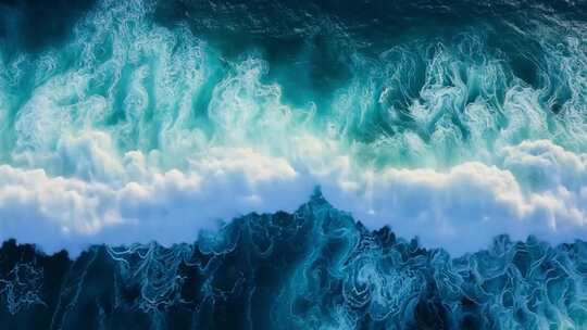 大海海洋航拍海浪升格海鸥海面海上日出海滩