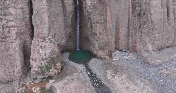 甘肃敦煌洪水河峡谷航拍