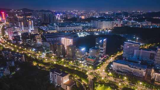 广州黄埔萝岗科学城夜景延时